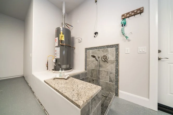 Custom dog-wash station