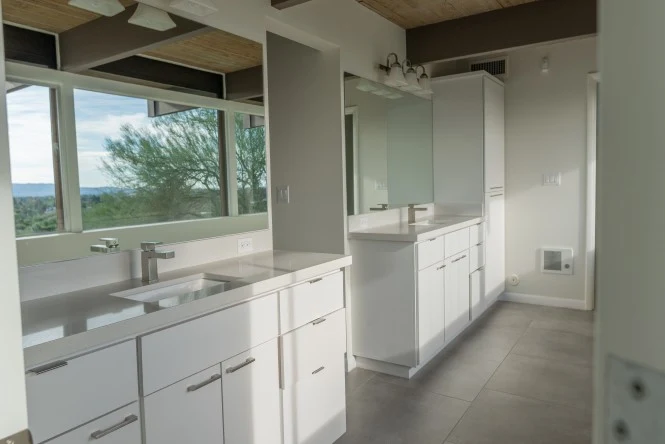 Caesarstone double vanity