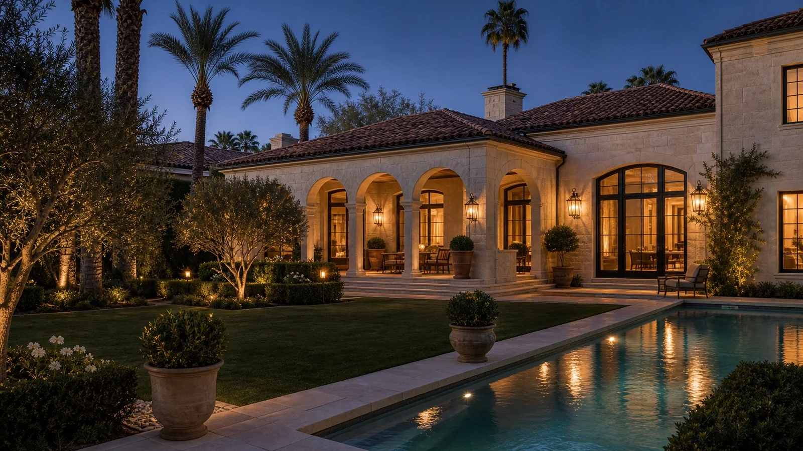 Estate garden in the Biltmore corridor, Phoenix