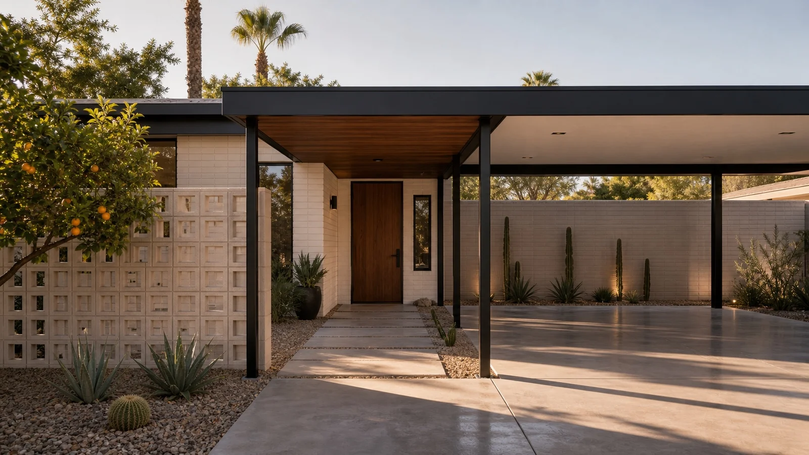 Entry & carport